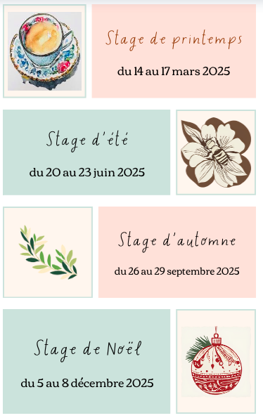 Dates des stages porcelaine 2025